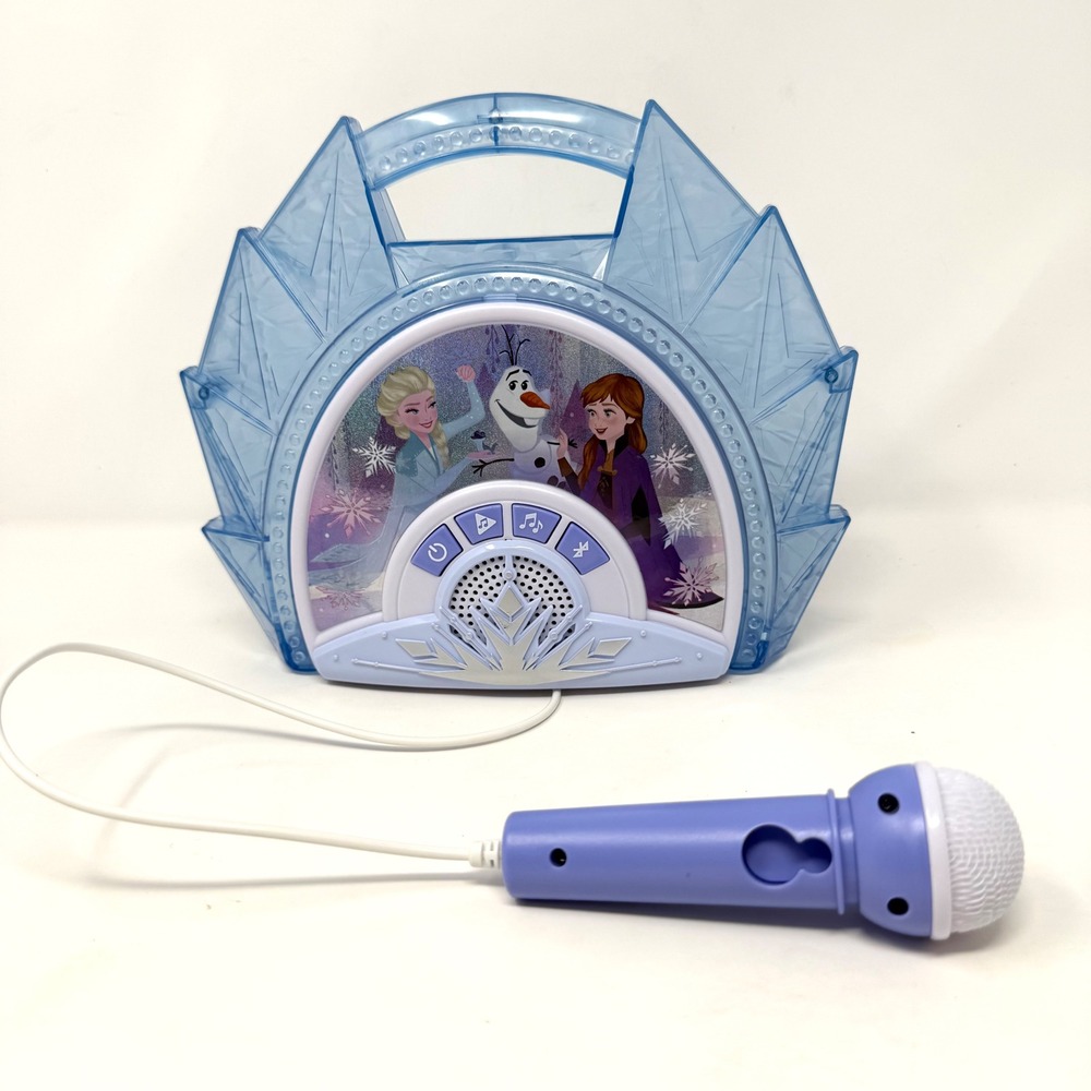 Disney Frozen 2 Bluetooth Karaoke Machine with Light Show eKids FR-115 Blue
